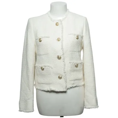 Blazer (White) from Mango Cotton, Polyester, Viscose, Wool