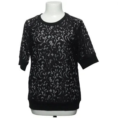 Haut (Noir, Blanc) de Style Butler Coton, Polyamide, Polyester
