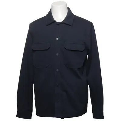 Overshirt (Blue) from Dressmann Cotton, Elastane, Polyester