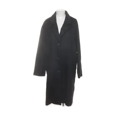 Coat (Black) from Freequent Polyester, Wool