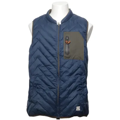 Outdoor vest (Blauw, Bruin) van Suit Dons, Leer, Polyamide