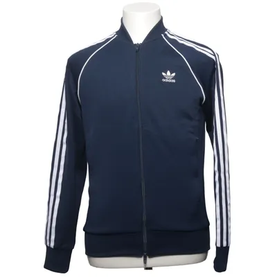 Träningsjacka (Blå, Vit) från Adidas Bomull, Polyester