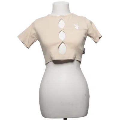 Crop top (Beige) från Playboy x Missguided Bomull, Elastan, Polyester