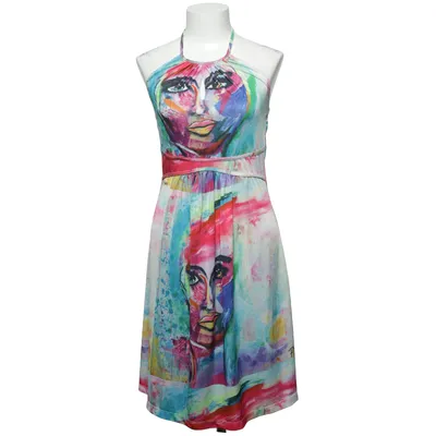 Halterneck dress (Multicolored) from Lise Sandahl