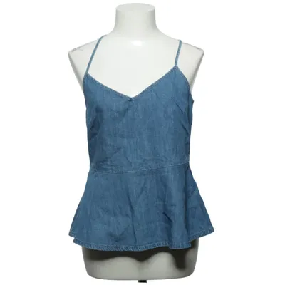 Peplumbluse (Blå) fra Zara Basic Z1975 Denim
