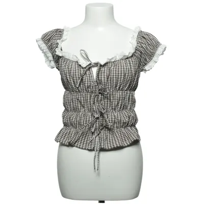 Dirndlbluse (Brun, Hvid) fra Zara Elastan, Polyamid, Polyester