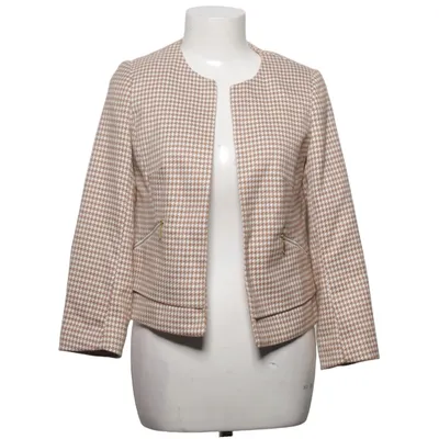 Blazer (Brun, Hvid) fra Dorothy Perkins Elastan, Polyester, Viscose
