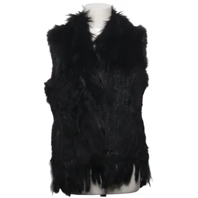 Fur vest (Black) from Catch Me Polyamide, Polyester, Rabbit fur