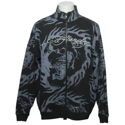 Hoodie (Black, Gray) from Ed Hardy Cotton, Polyester