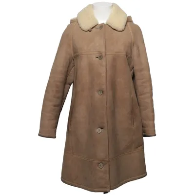 Shearling jas (Beige) van Friitala