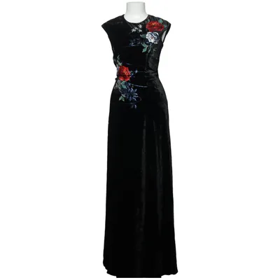 Maxi dress (Black, Multicolored) from Karen Millen Polyester, Silk, Viscose
