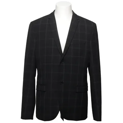 Blazer (Zwart, Meerkleurig) van H&M Man Polyester, Viscose, Elastaan