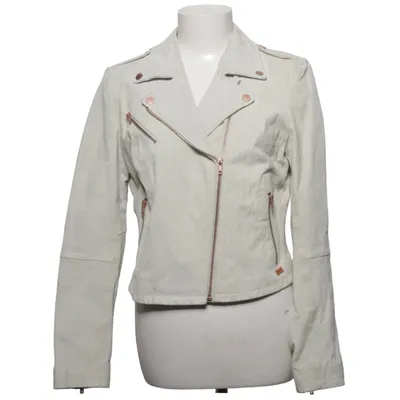 Bikerjack (Beige) van Freaky Nation Katoen, Leer, Polyester