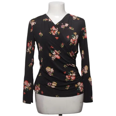 Wrap blouse (Black, Multicolored) from Pernilla Wahlgren