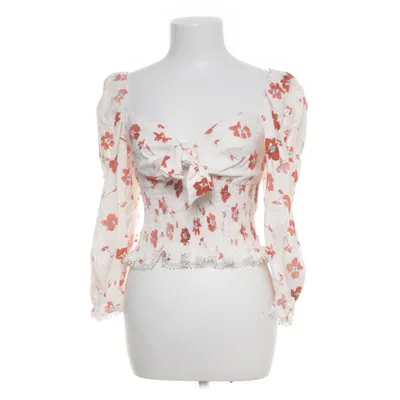 Crop top (White, Red, Multicolored) from Zara Linen, Viscose