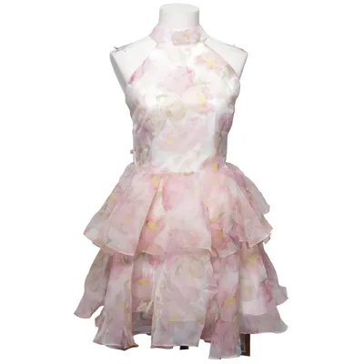 Cocktailklänning (Rosa, Vit, Flerfärgad) Polyester