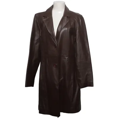 Leren jas (Bruin) van Mauritius Leer, Polyester