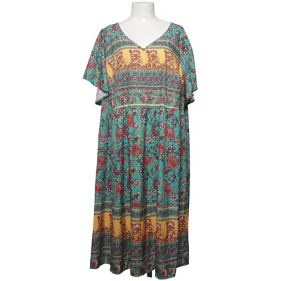 Långklänning (Grön, Gul, Röd) från Emery Rose Elastan, Polyester