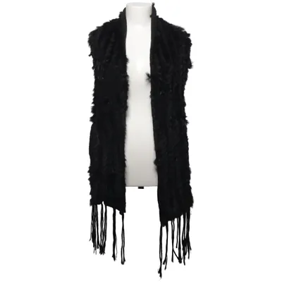 Gilet (Noir) de Hollies Stockholm Polyester, Fourrure de lapin