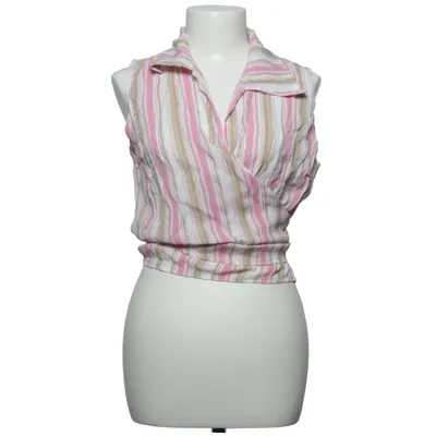 Wickelbluse (Pink, Beige, Weiß)