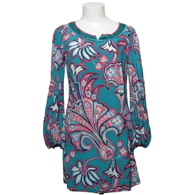 Jurk (Groen, Roze, Blauw) van Warehouse Zijde