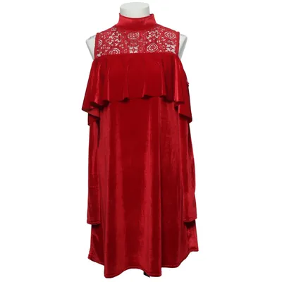 Kjole (Rød) fra V by Very Elastan, Polyester