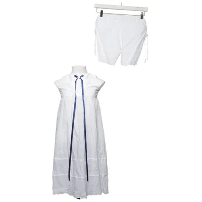 Dopklänning (Vit, Blå)