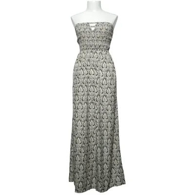 Maxi jurk (Zwart, Beige) van Papaya Polyester