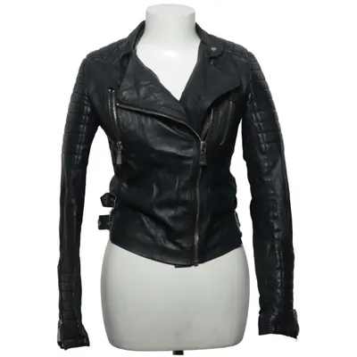 Biker jacket (Black) from Voyelles Polyester, Polyurethane