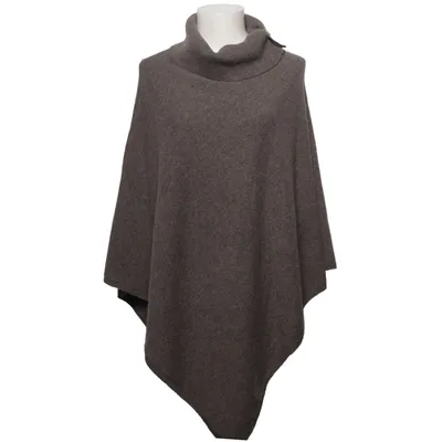 Poncho (Grå) från Siden Selma Kashmir, Ull