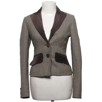 Kavaj (Brun, Beige) från Karen Millen Acetat, Kashmir, Bomull, Viskos, Ull