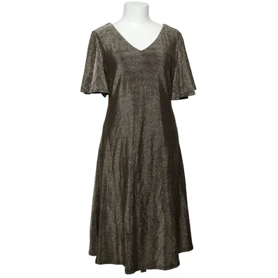 Cocktailjurk (Goud) van Cream Elastaan, Metallvezel, Polyamide, Polyester