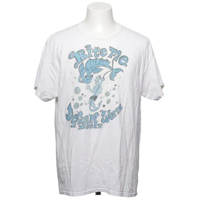 T-shirt (White, Blue) from Gildan Cotton