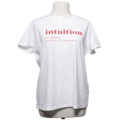 T-shirt (Vit, Röd) från Zara Bomull, Polyester