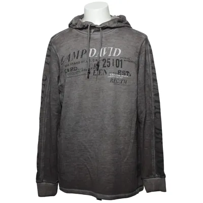 Capuchon sweater (Grijs) van Camp David Katoen, Polyester