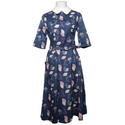 Jurk (Blauw, Meerkleurig) van Collectif Vintage Katoen, Polyester