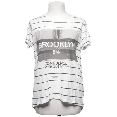 T-shirt (Hvid, Sort) fra Neu Style Viscose