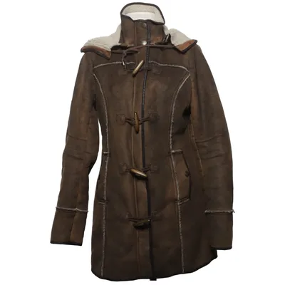 Veste en peau de mouton retournée (Marron, Beige) de Livelo Polyester