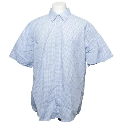 Kortærmet skjorte (Blå, Hvid) fra Lorenzo Calvino Bomuld, Polyester