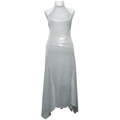 Halterneck dress (Silver) from Bershka Polyester