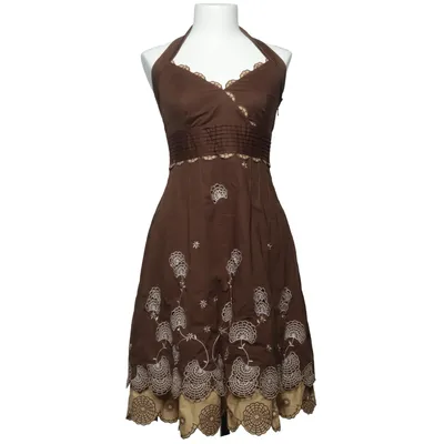 Dress (Brown, Beige) from Karen Millen Cotton, Elastane