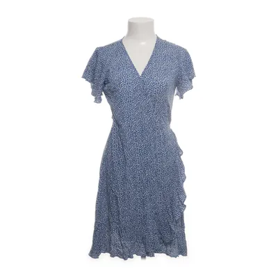 Wrap dress (White, Blue) Cotton