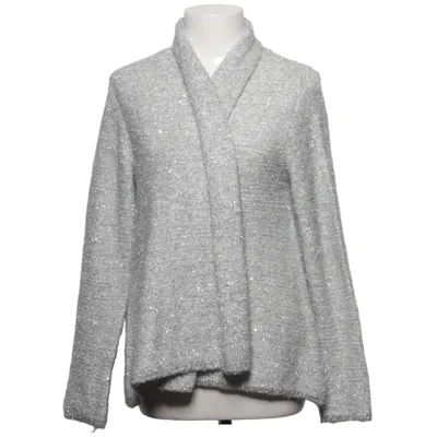 Kofta (Grå, Silverfärgad) från Canda Premium Akryl, Elastan, Metallfiber, Polyester