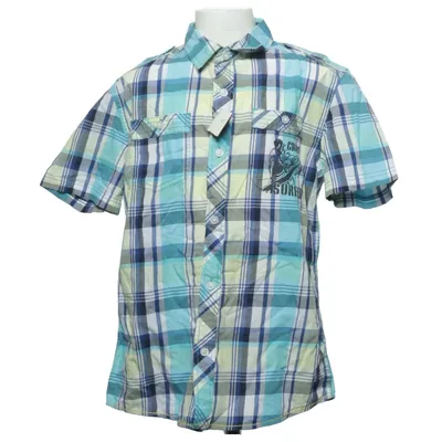 Short sleeve shirt (Blue, Yellow, Multicolored) from Charles Vögele Cotton