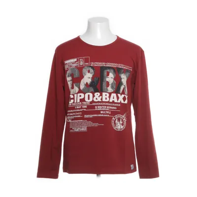 Lange mouwen shirt (Rood) van Cipo & Baxx Katoen, Elastaan