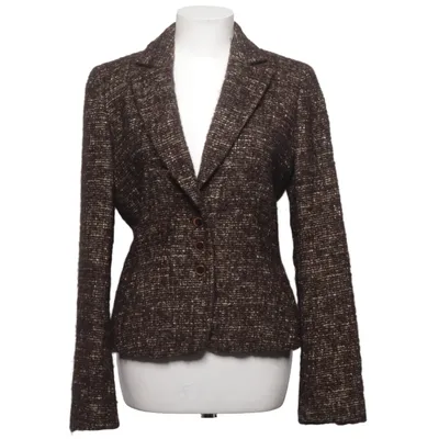 Blazer (Brown, Multicolored) from Mariella Burani Acrylic, Angora, Mohair, Polyamide, Wool
