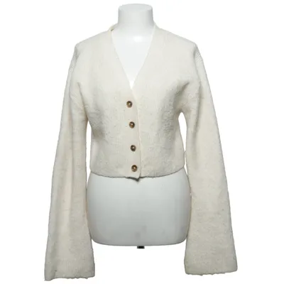 Cardigan (White) from H&M Polyester, Acrylic, Wool, Elastane