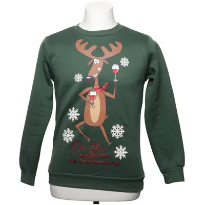 Kersttrui (Groen, Bruin, Rood, Wit) van Contrast Polyester