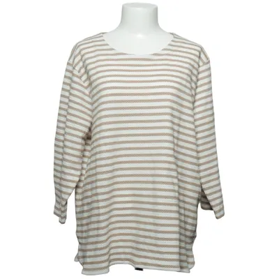 Pull-over (Beige, Blanc) de MXO Coton, Élasthane, Polyester