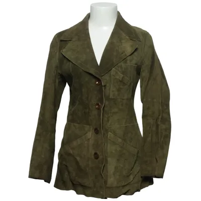 Leren blazer (Groen)